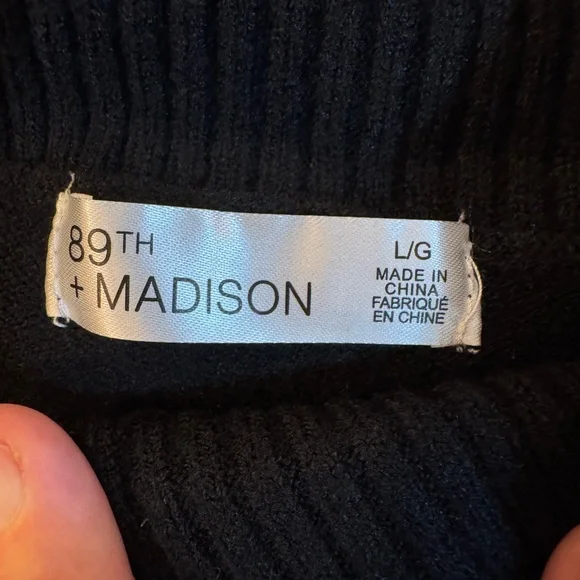 89th & Madison Black Knit Sweater - Picture 3 of 6